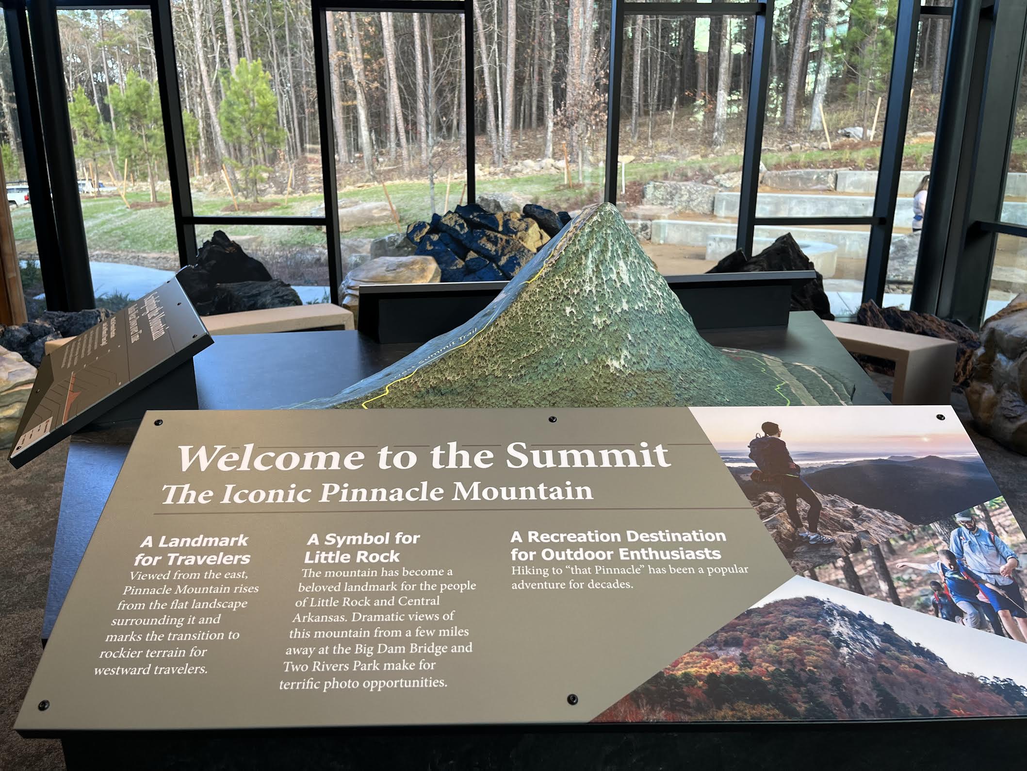 Inside the new visitor center.